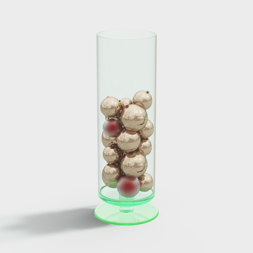 Gem in a Glass 3D Model – Low-Poly Gemstone Display
