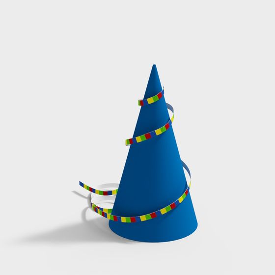 Vibrant Party Hat 3D model