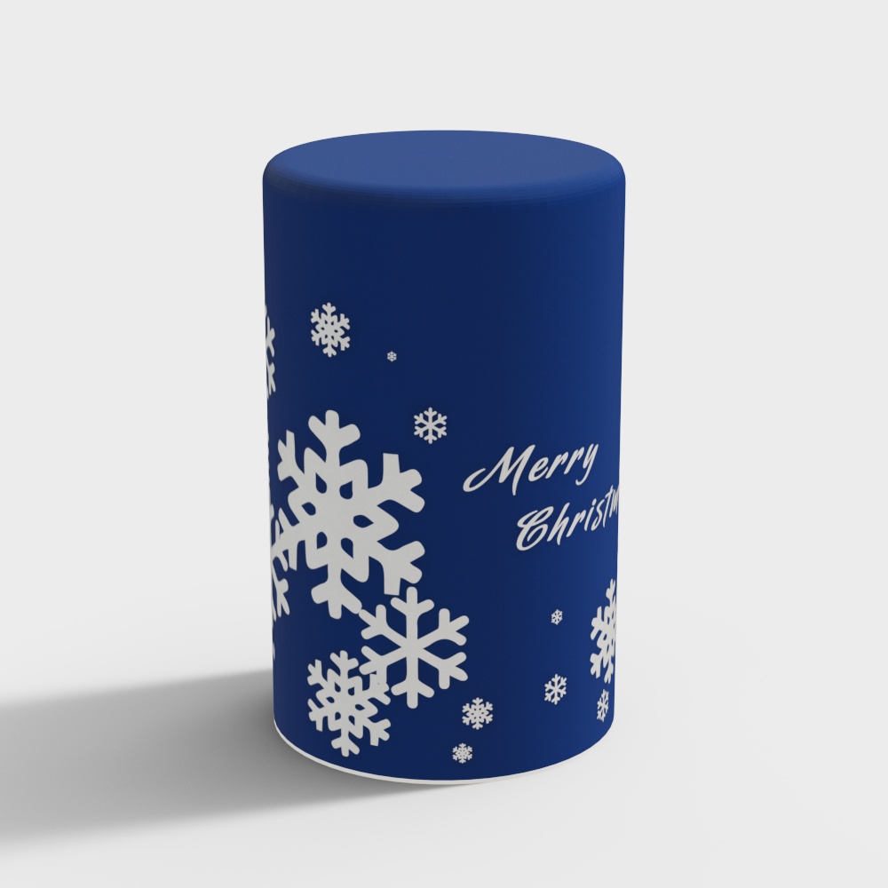 Christmas-Themed Low Poly 3D Model – Winter Decor