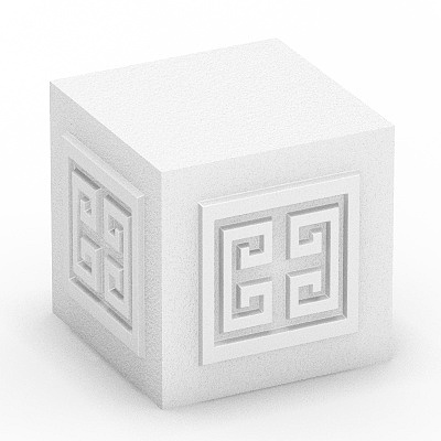 Gray Column Body 3D Model for Structural Designs