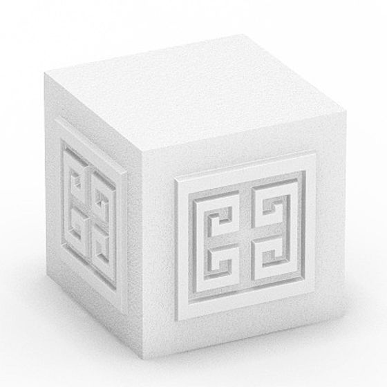 Gray Column Body 3D Model for Structural Designs