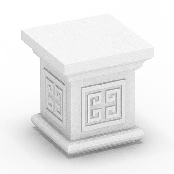 Column Cap 23823B 3D Model in Gray