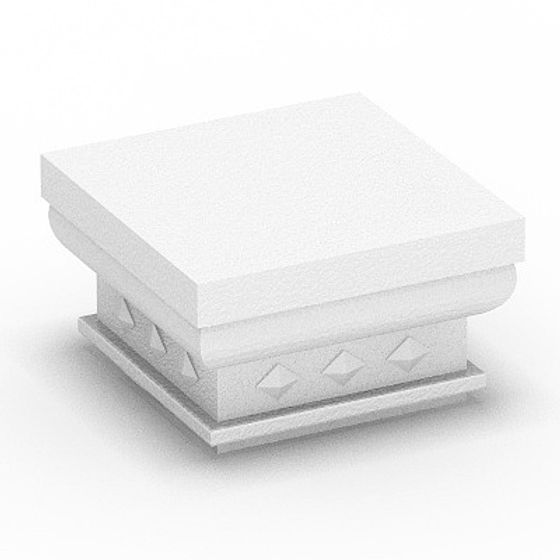 Column Cap 23824C 3D Model in Gray