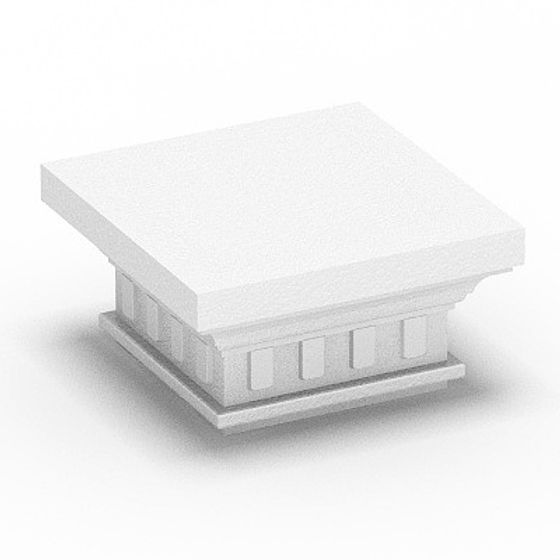 Column Cap 3D Model in Gray
