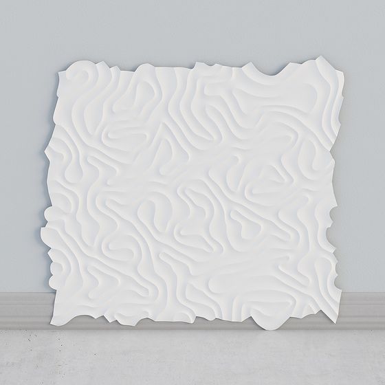 Wave Art Wall Decor 3D model