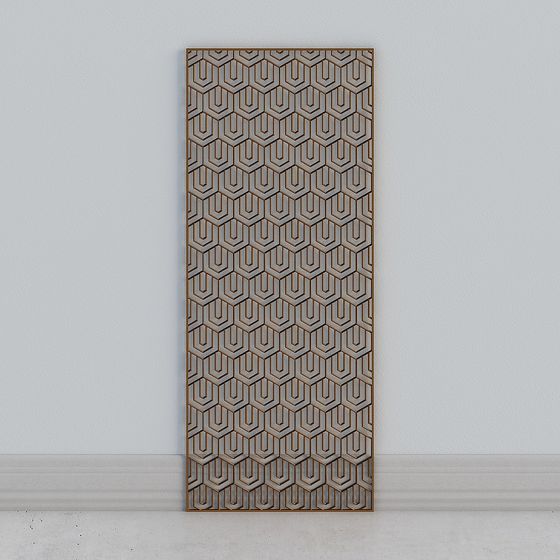 Hexagon Mosaic Panel 3D model for Creative Spaces