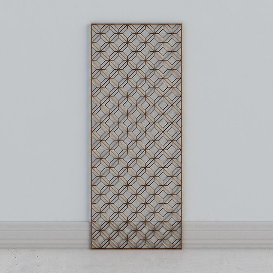 Geometric Metal Screen 3D model