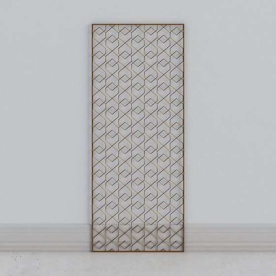 Geometric Trellis 3D model for Modern Design