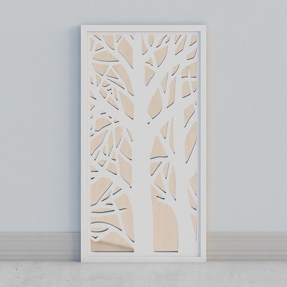 Abstract Tree Screen 3D model for Unique Interiors