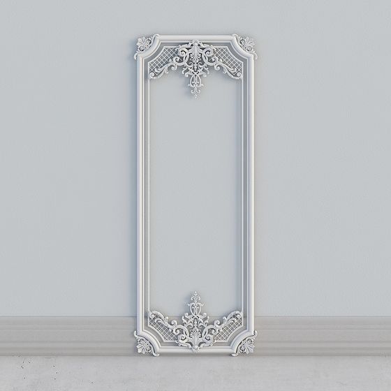 Lace Panel 3D model for Elegant Interiors