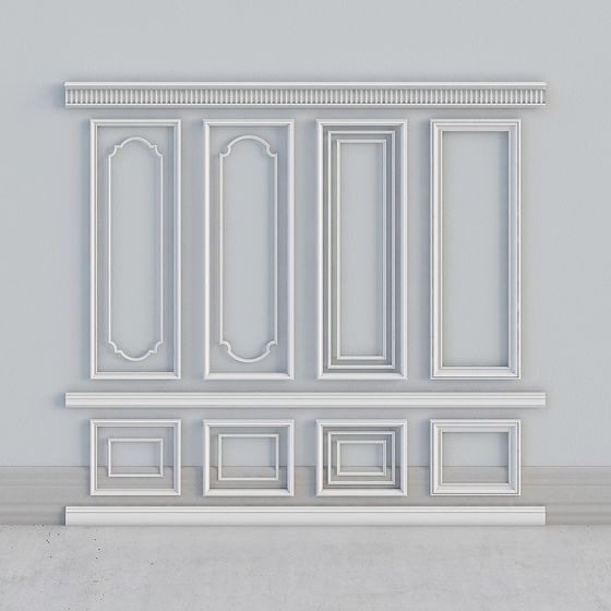 Elegant Panel Wall 3D model
