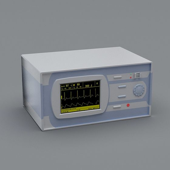 Futuristic ECG Monitor 3D Model Design
