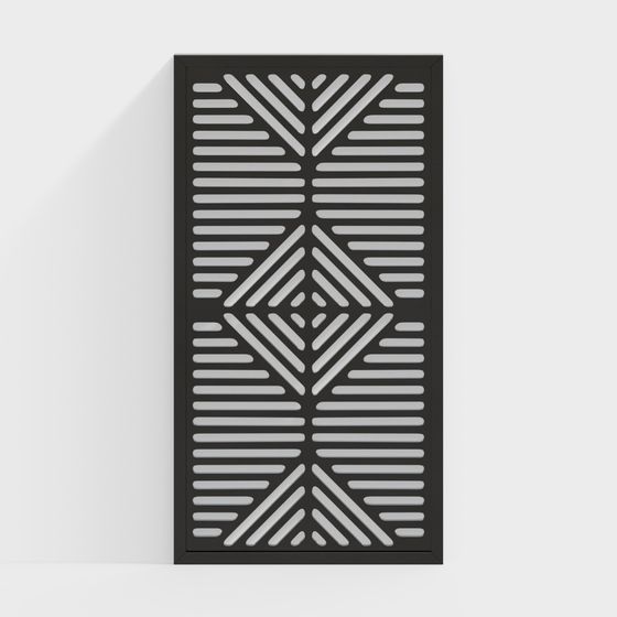 Geometric Panel 3D model for Interior Design