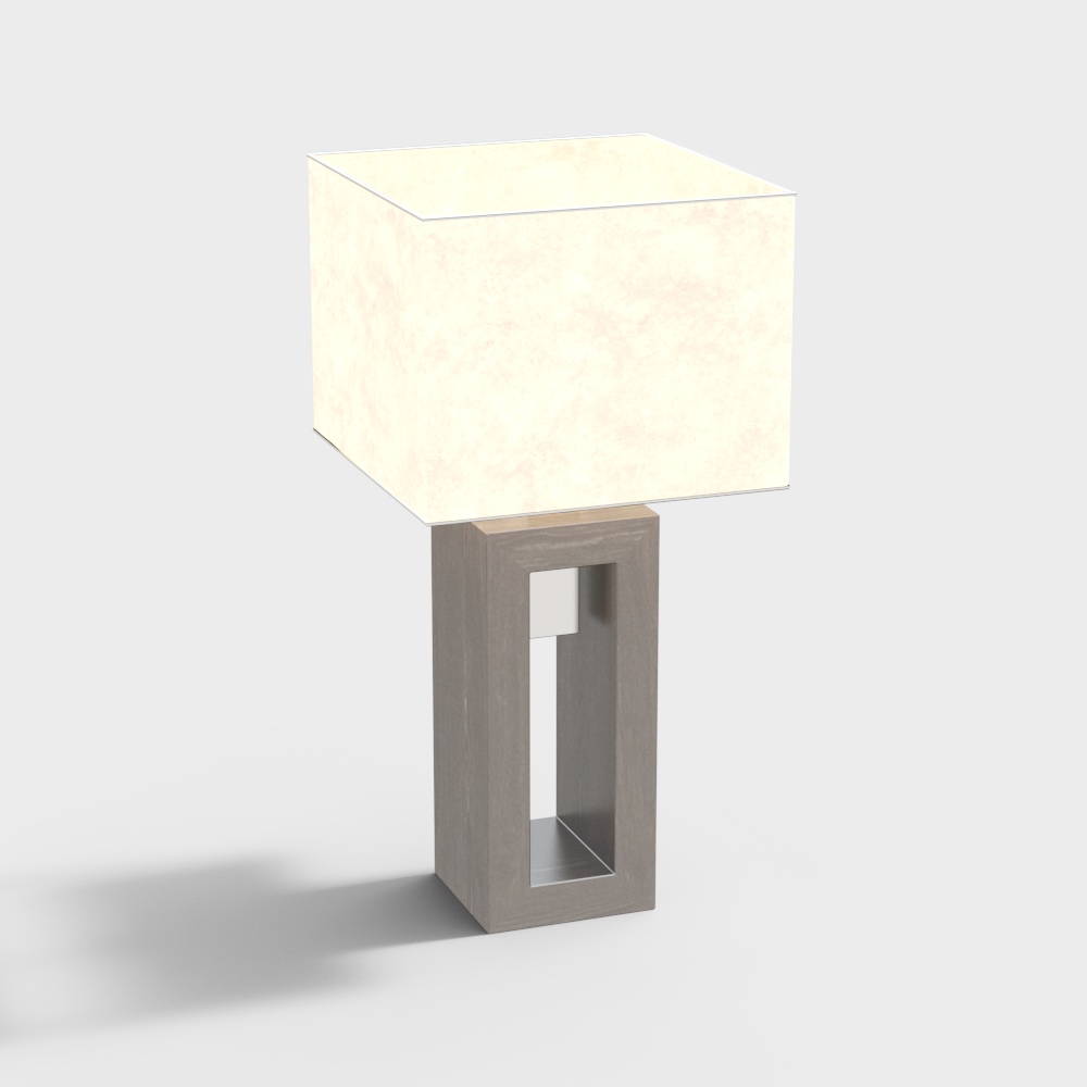modern table lamp metal square