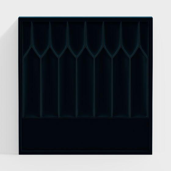 Geometric Polygonal Window Drapery 3D model