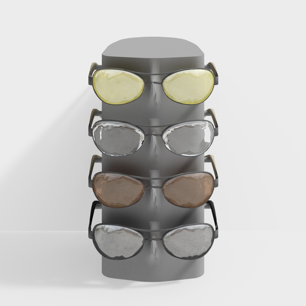 Futuristic Sunglasses 3D model Collection