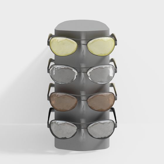 Futuristic Sunglasses 3D model Collection