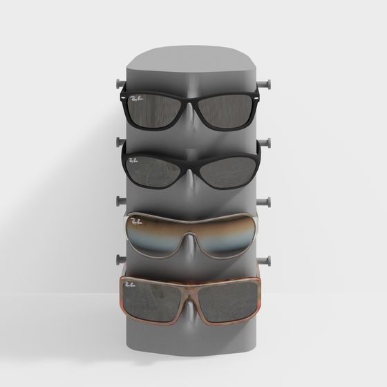 Stylish 3D Glasses Display Stand Model