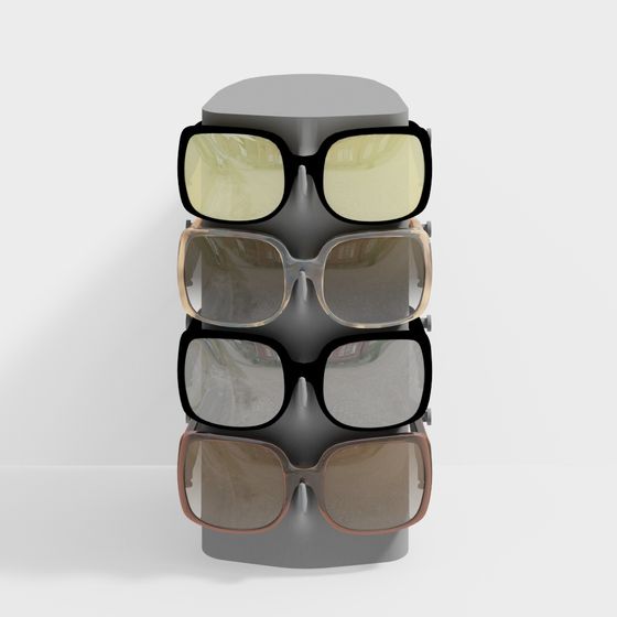Retro Sunglasses Display Stand 3D Model