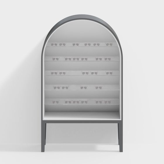 Modern Minimalist Display Cabinet 3D model