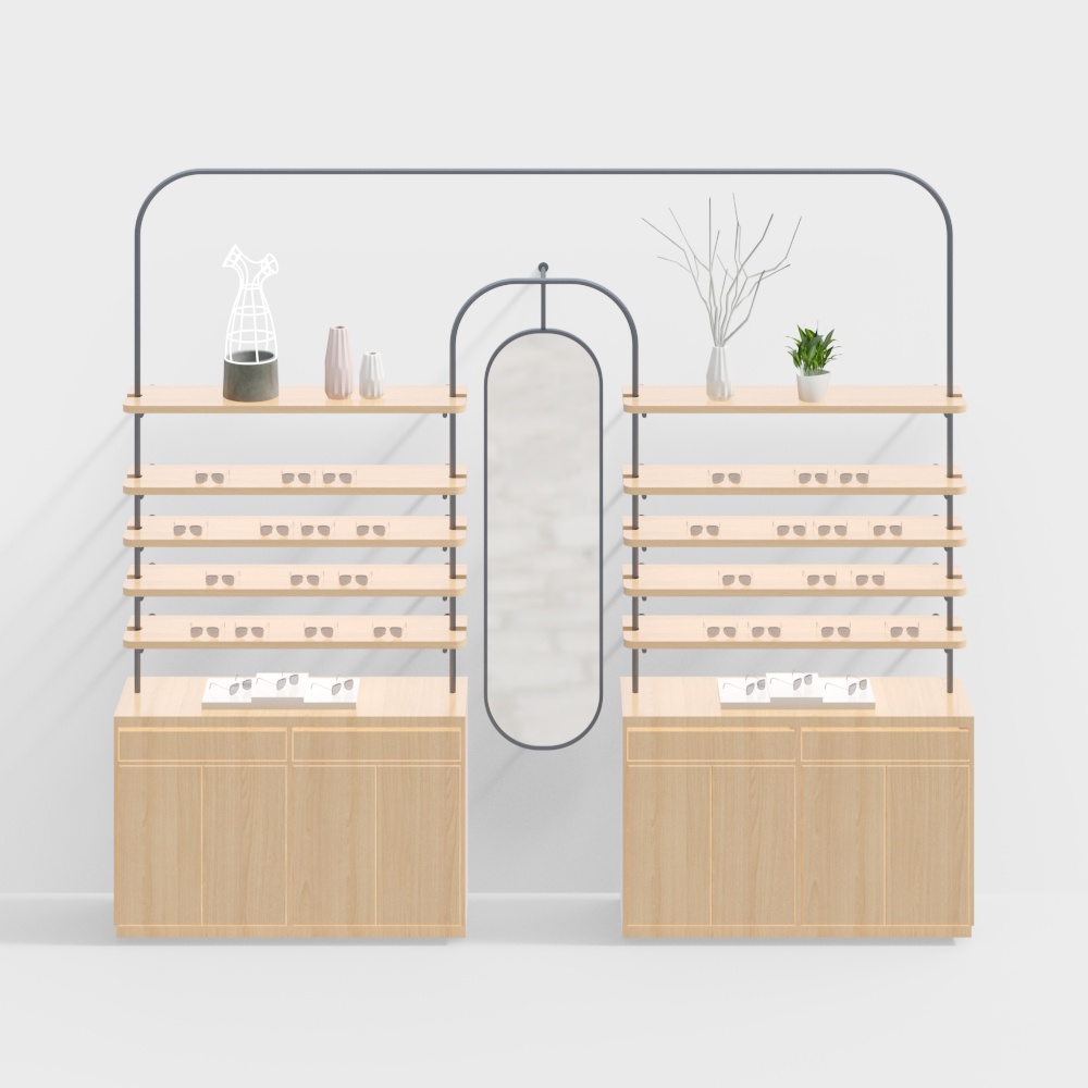 Optical shop display cabinet