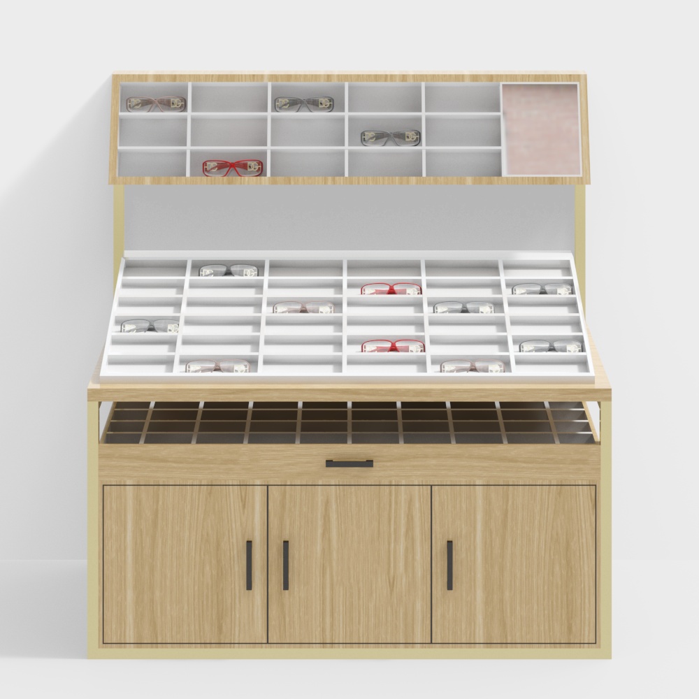 Optical shop display cabinet