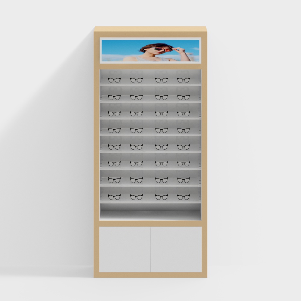 Optical shop display cabinet