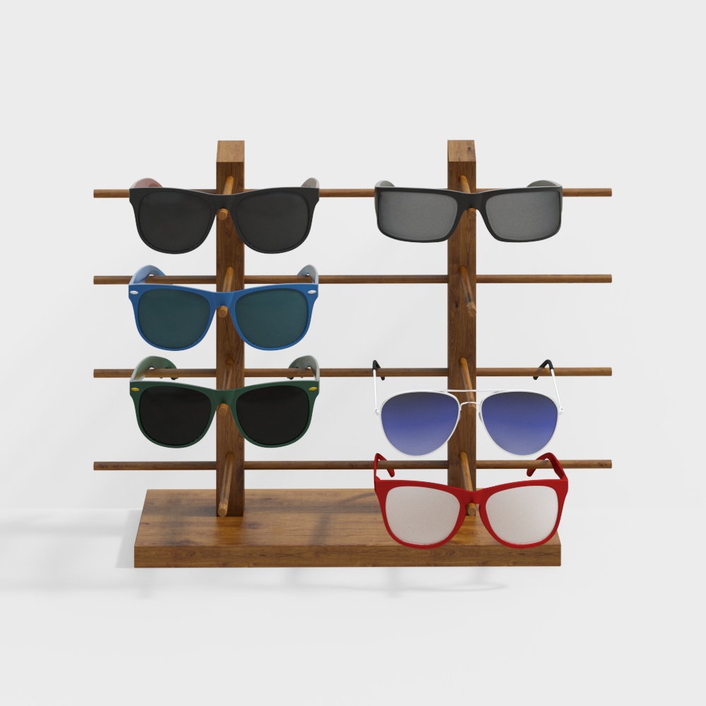 Stylish 3D Glasses Display Stand Model