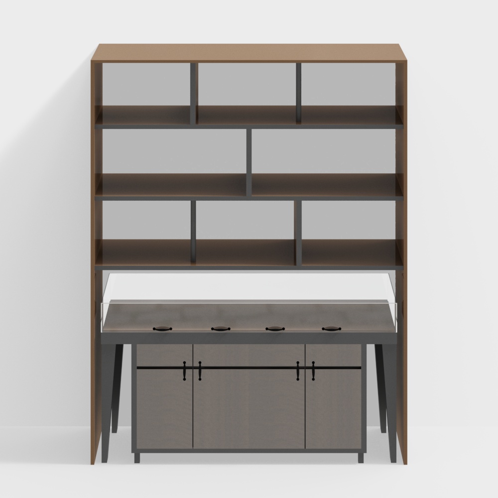 Optical shop display cabinet