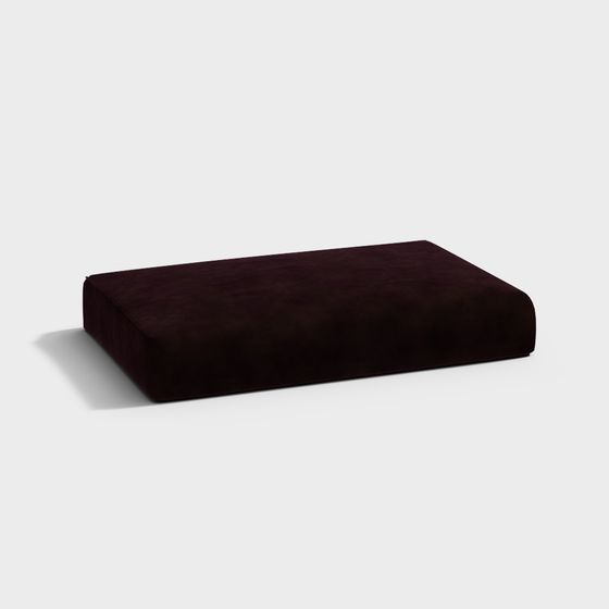 Deep Burgundy Square Cushion 3D Model