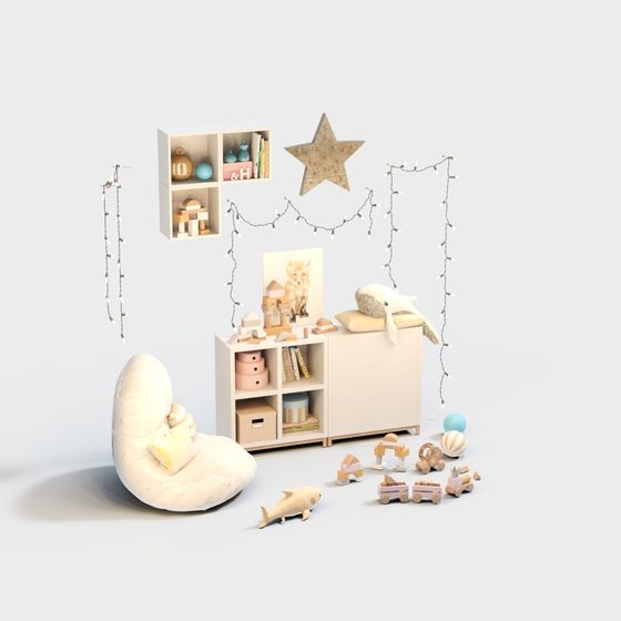 Cozy Kids Room 3D model