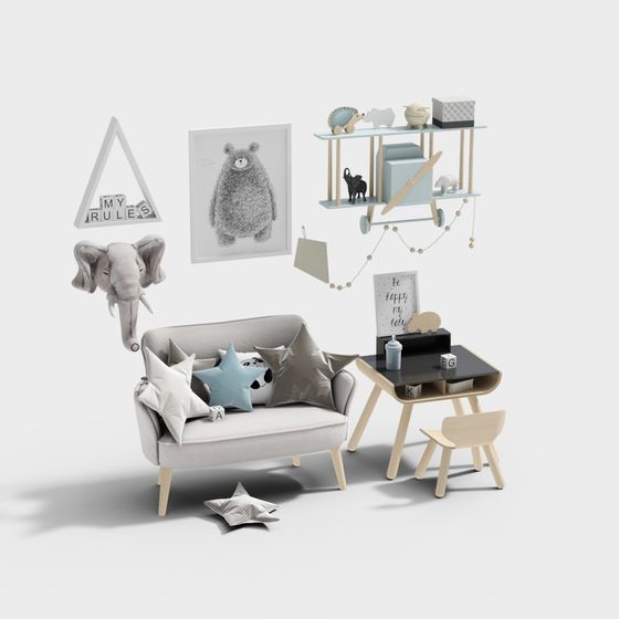 Cozy Children's Room 3D model