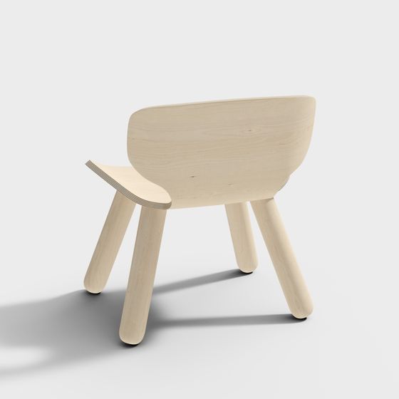 Wood Language Chair 3D model