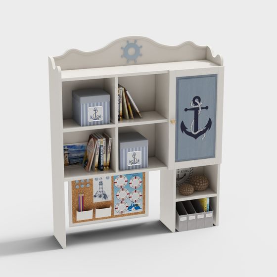 Nautical Bookshelf 3D model