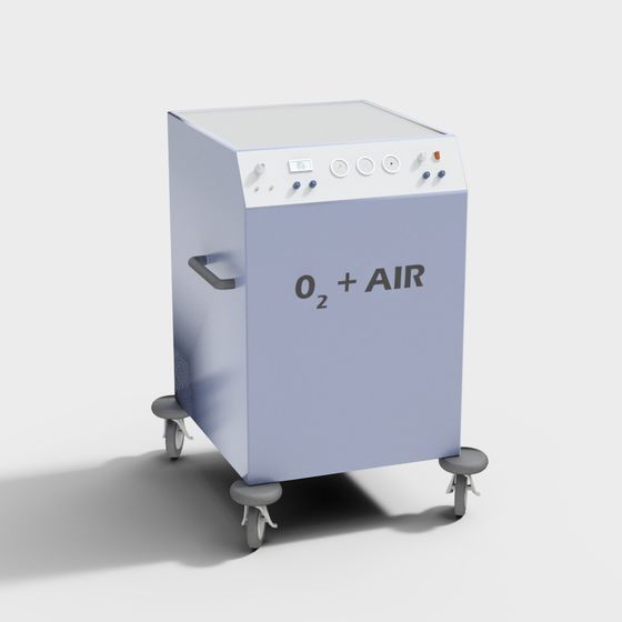 Portable Oxygen Cylinder 3D model for Healthcare Design