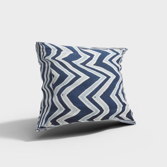 Zigzag Pillow 3D model for Unique Interiors