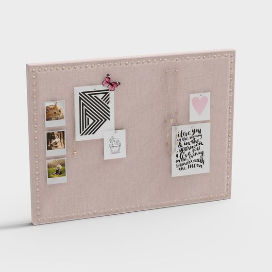 Memory Board 3D model in Soft Pink
