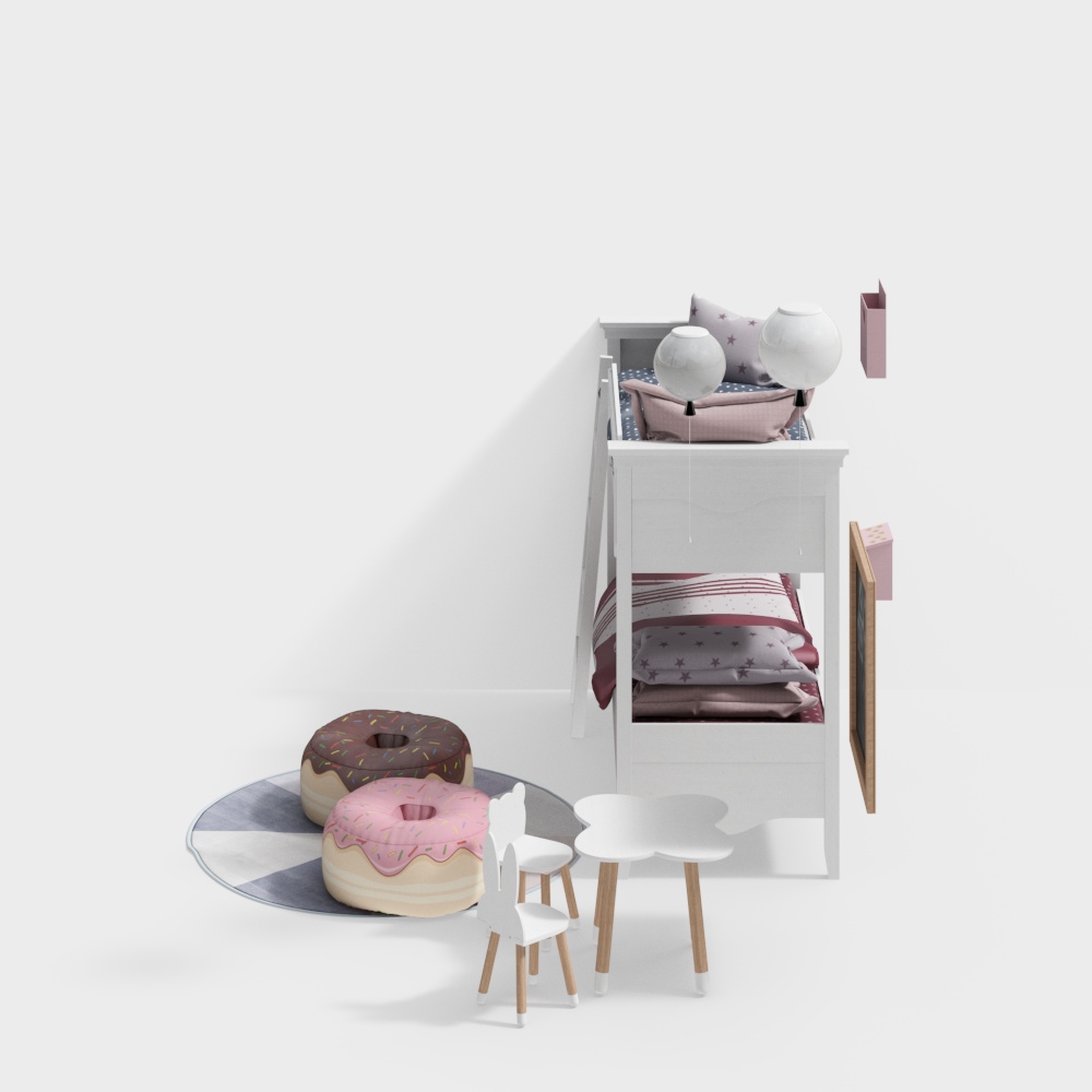 Kindergarten children's bed combination