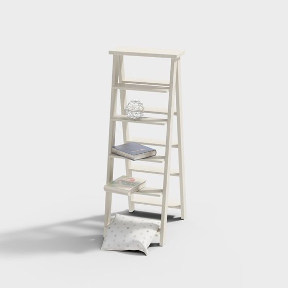 Minimalist Trapezoidal Bookshelf 3D model