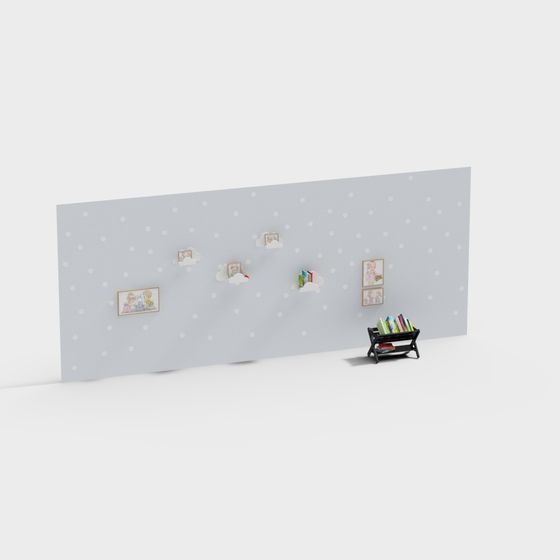 Cloud Bookshelf 3D model Inspired by Imagination