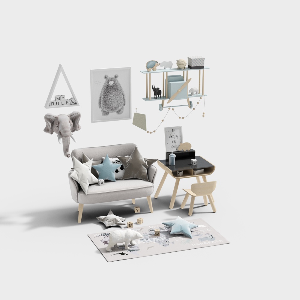 kindergarten children furnishings decoration