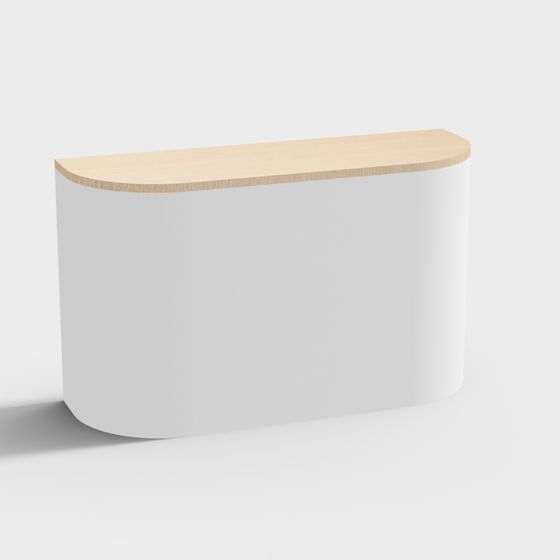 Curved Bar Counter 3D model in Modern Minimalism