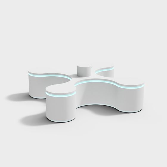 Futuristic Low-Polygon 3D Model for Innovative Spaces