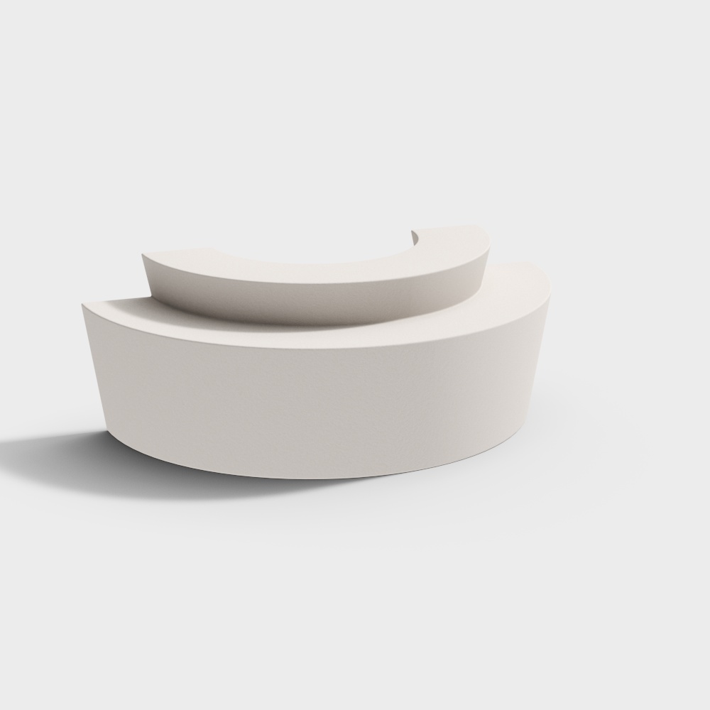 Sleek Reception Desk 3D model for Modern Spaces