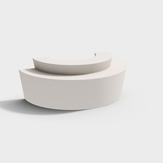 Stylish Reception Desk 3D model for Modern Interiors