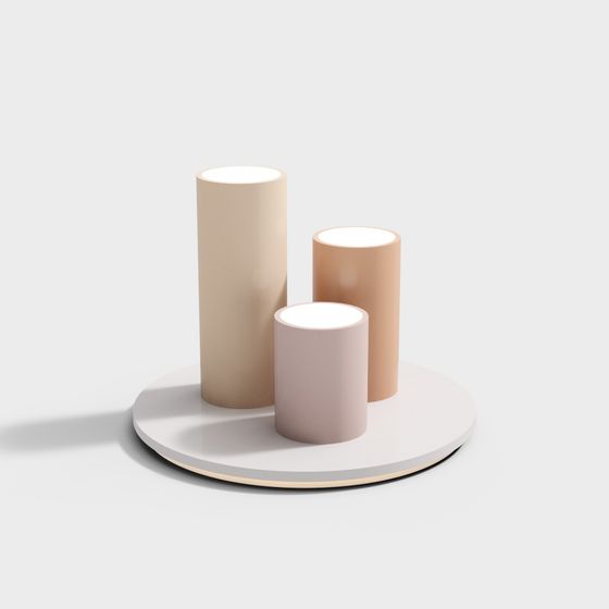 Minimalist Cylinders 3D model