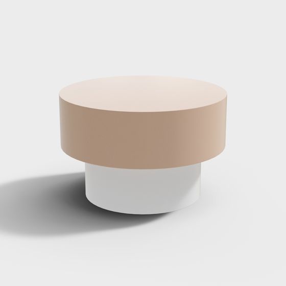 Stylish Low-Polygon Round Table 3D model