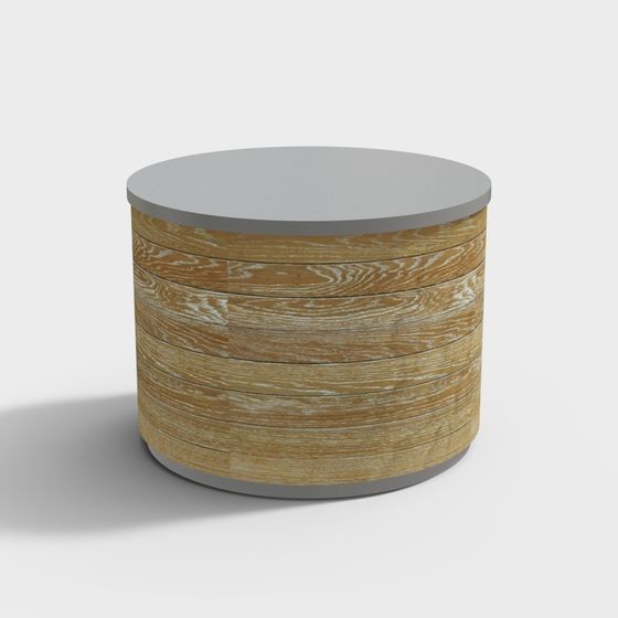 Stylish Round Wood Table 3D model for Creative Projects