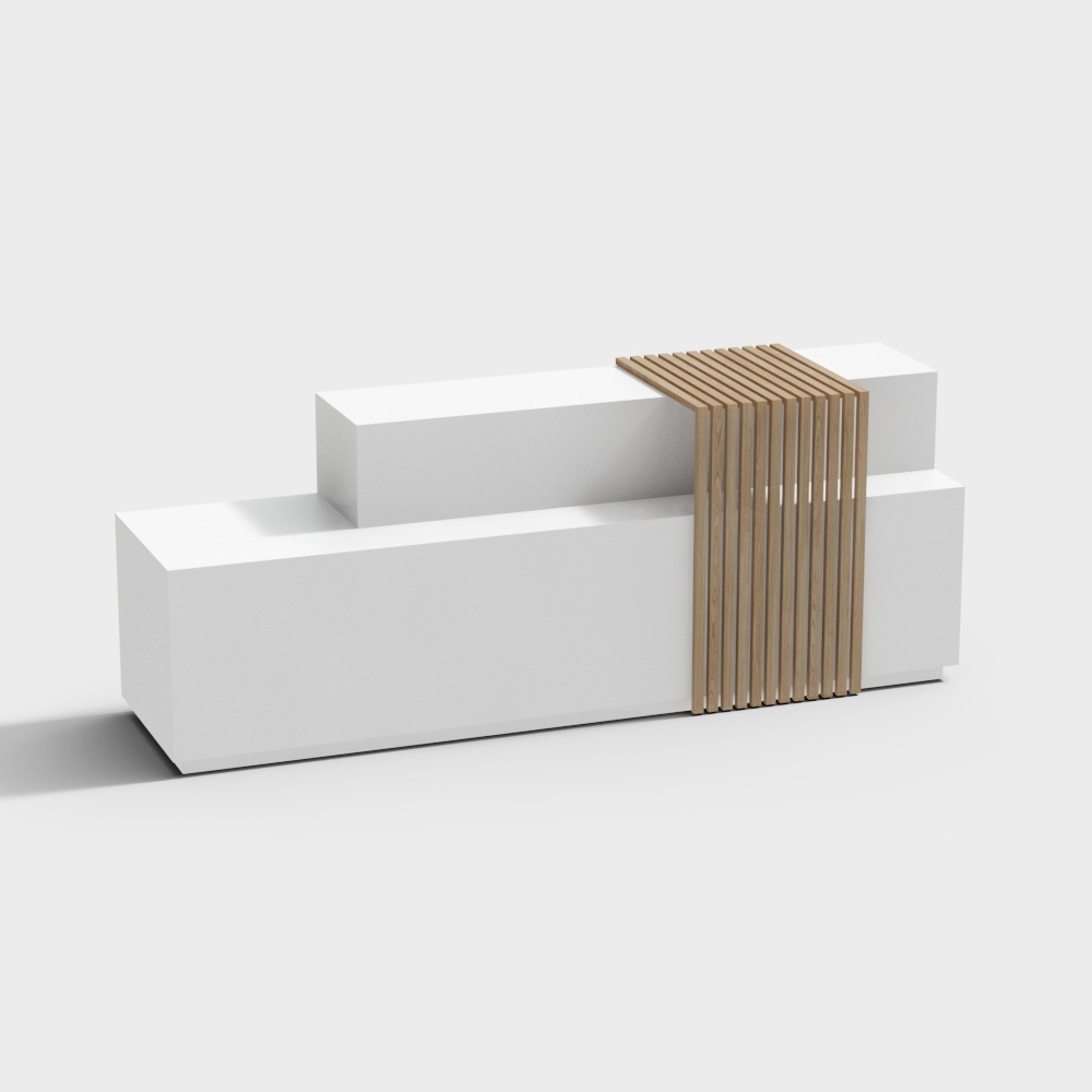 Urban Corner 3D model - A Minimalist Oasis