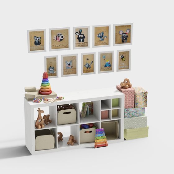 Kids' Playroom Organizer 3D model